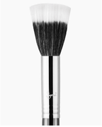 Sigma Beauty F55 Small Duo Fiber Brush - Black & Chrome - Makeup Brush - British D'sire