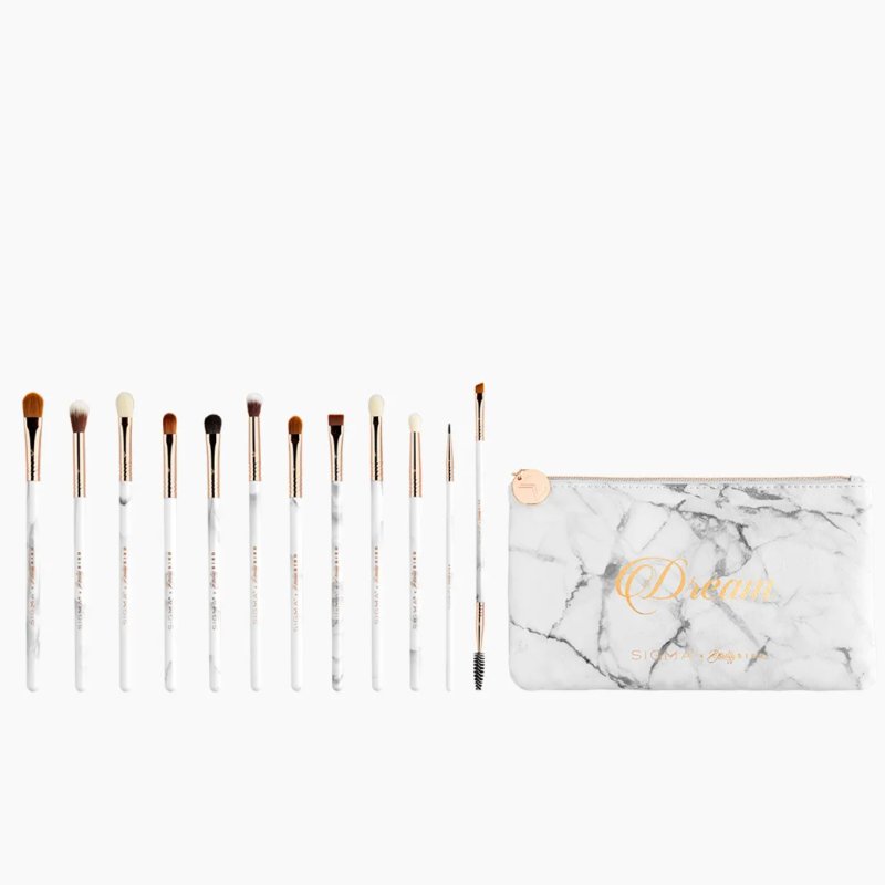 Sigma Beauty x BeautyBird The Dream Eye Brush Set - 12 - Piece Brush Set + Beauty Bag $156.25 value - Eye Brush Set - British D'sire