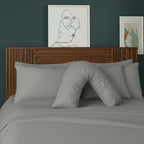 V Shape Pillowcase for Support Maternity Pillows Polycotton Easy Care - Mustard