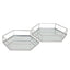 Silver Hexagon Set of Two Trays - Serving Tray - British D'sire