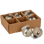 Silver Ombre Set Of 6 Baubles Home Decor Ornament Decoration - Christmas Decor - British D'sire