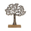 Silver Tree of Life Ornament on Wooden Base 22cm - Figurines - British D'sire