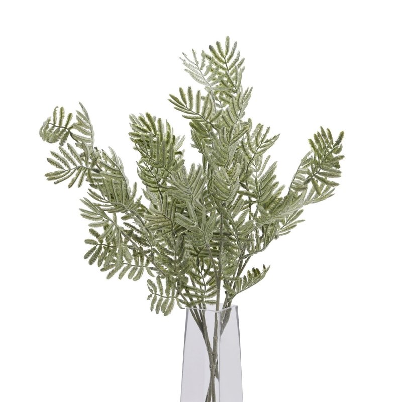 Silver Wattle Leaf Artificial Flower Stem - Artificial Plants & Trees - British D'sire