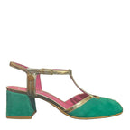 Simone - Green gold t strap - British D'sire
