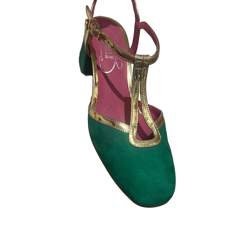 Simone- Green gold t strap Secondary image