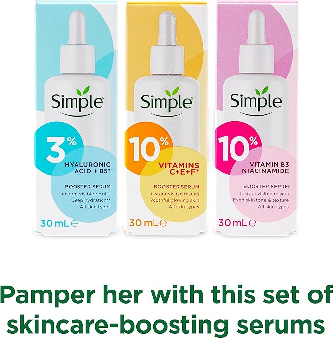 Simple Skin Kind Booster Serum Gift Set with a small travel beauty bag skin care products for her 3 piece Secondary image
