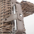 Single Bottle and 2 Cartridge Glass Carrier With Shoulder Strap - Drinks Baskets - British D'sire