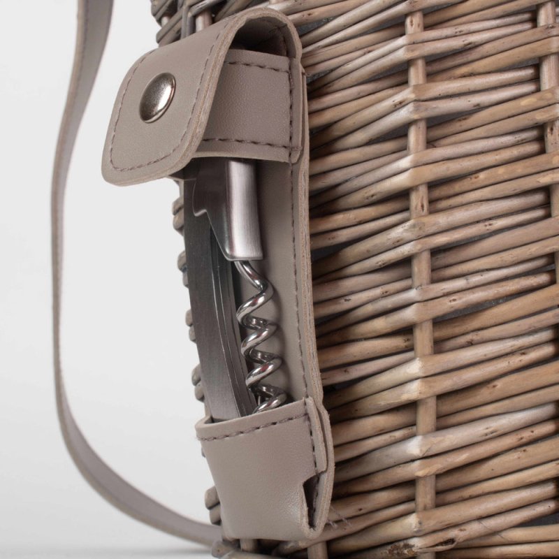Single Bottle and 2 Cartridge Glass Carrier With Shoulder Strap - Drinks Baskets - British D'sire