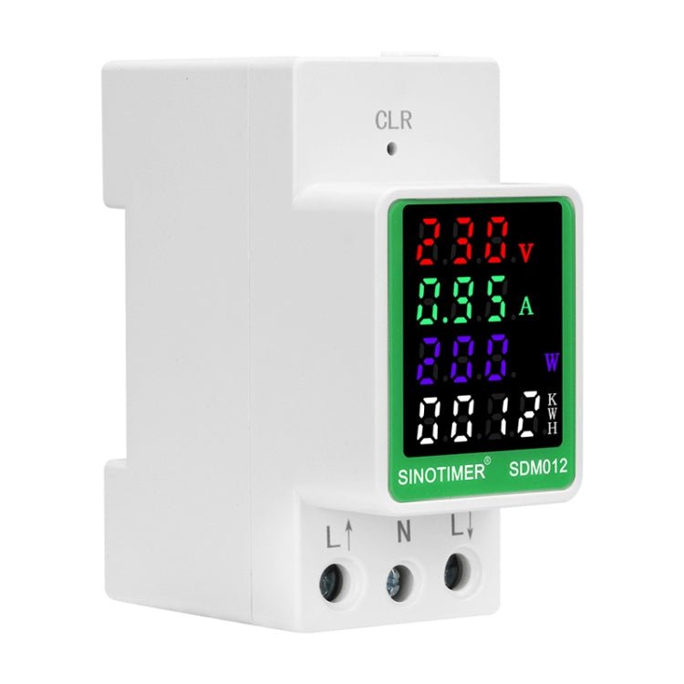 SINOTIMER DIN Rail AC Digital Display Current Voltage Power Electricity Multi-Function Tester, Model: SDM012-1 Secondary image