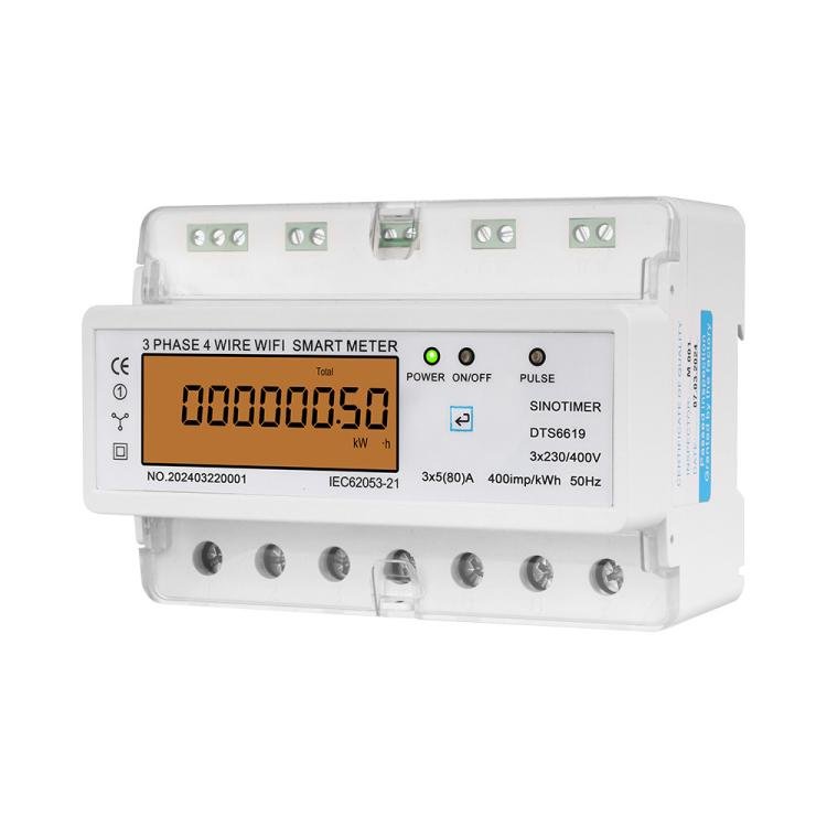SINOTIMER DTS6619 - 050 80A With Switch 3 - phase Tuya WiFi Energy Meter AC 380V - British D'sire