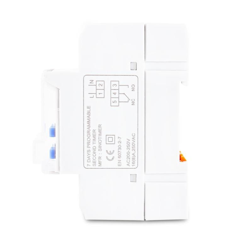 SINOTIMER TM919sA - 2 220VAC 16A 1 Second Interval Programmable Digital Timer Switch 7 Days Auto ON OFF Din Rail Mounted - British D'sire