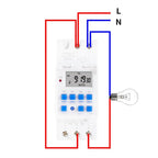 SINOTIMER TM919sA - 2 220VAC 16A 1 Second Interval Programmable Digital Timer Switch 7 Days Auto ON OFF Din Rail Mounted - British D'sire