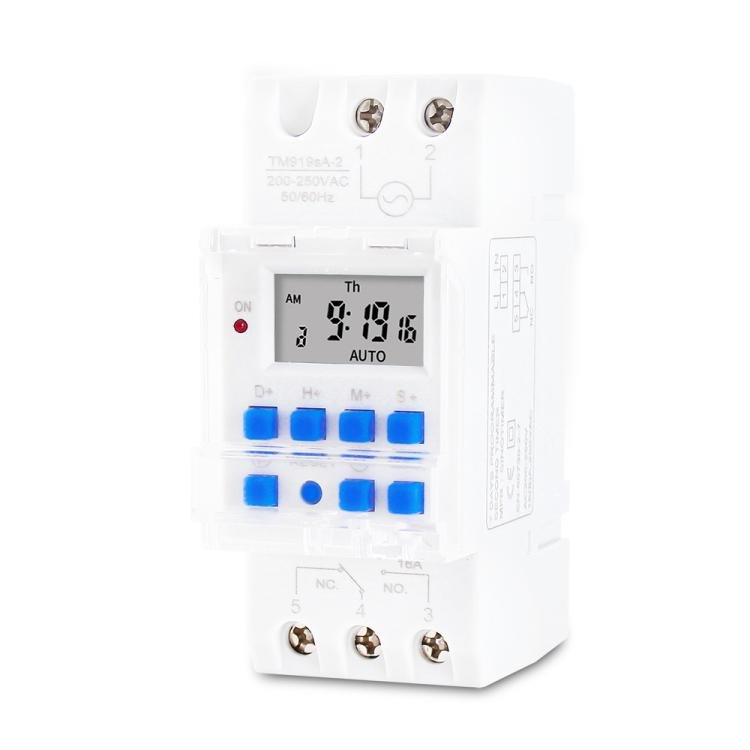SINOTIMER TM919sA - 2 220VAC 16A 1 Second Interval Programmable Digital Timer Switch 7 Days Auto ON OFF Din Rail Mounted - British D'sire