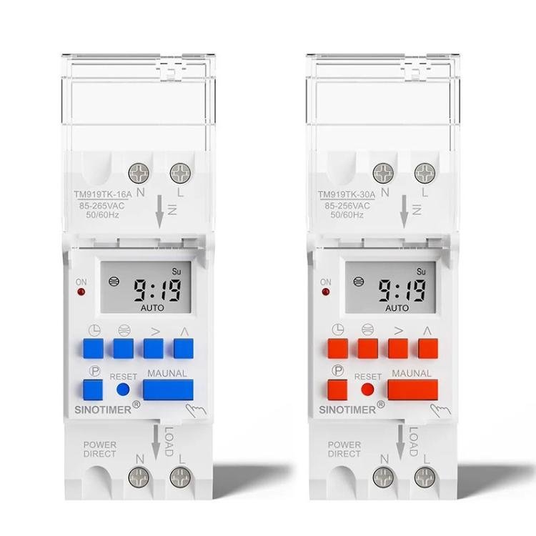 SINOTIMER TM919TK - 16A 85 - 265VAC Astronomical Time Switch For Automatic Calculation Of Sunrise And Sunset In Latitude And Longitude - British D'sire