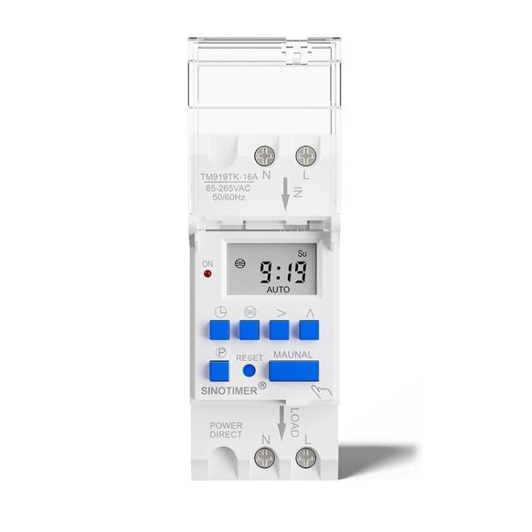 SINOTIMER TM919TK - 16A 85 - 265VAC Astronomical Time Switch For Automatic Calculation Of Sunrise And Sunset In Latitude And Longitude - British D'sire