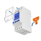 SINOTIMER TM922 - K 85 - 265V 16A 2 - Way Dual - Channel Second Control 7 - Day Timing Switch Module DIN Mounted Timer - British D'sire