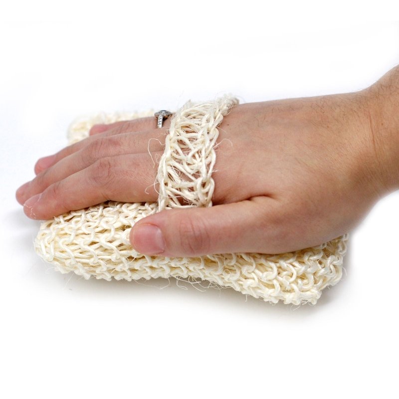 Sisal Sponge And Scrub - Extra Exfoliating Cushion - Sponges Loofahs - British D'sire