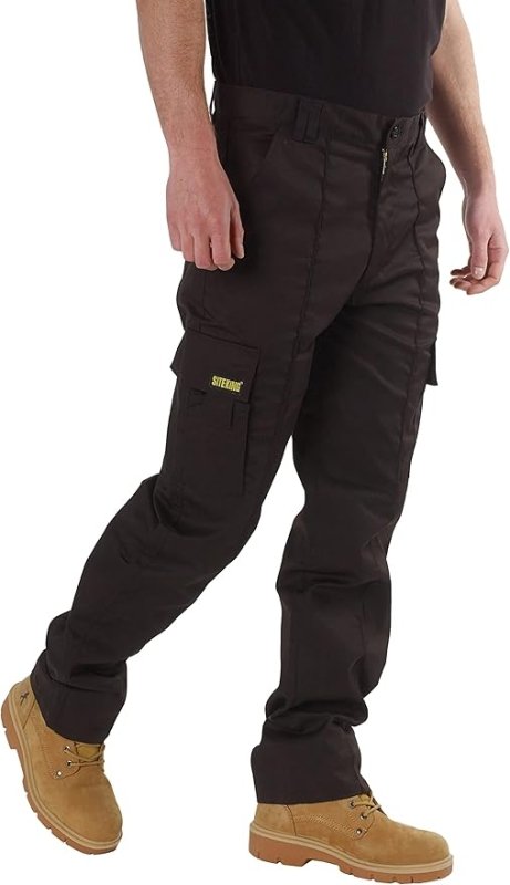 SITE KING Mens Cargo Combat Work Trousers Sizes 28 to 32 with Button & Zip Fly Secondary image