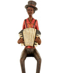 Sitting Jazz Band Squeeze Box Decorative Ornament - Figurines - British D'sire