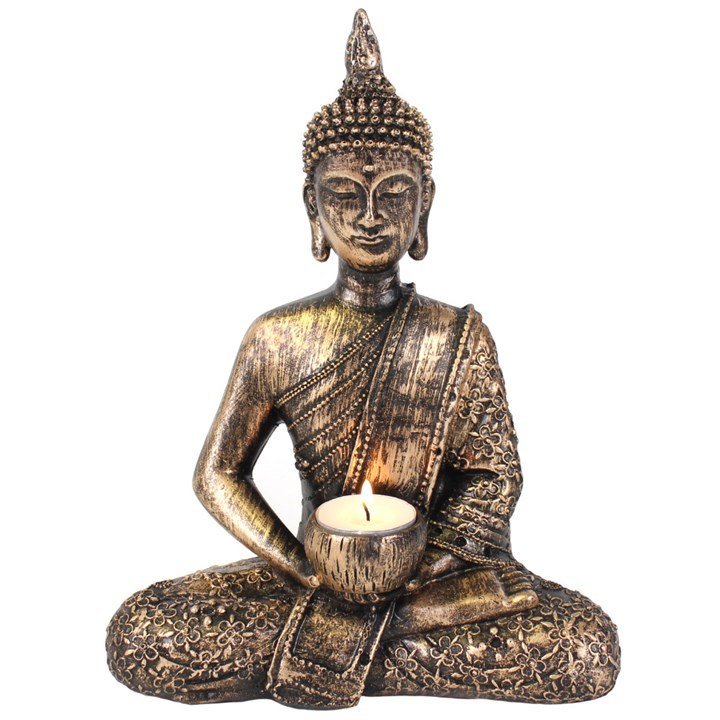 Sitting Thai Buddha Tealight Holder - British D'sire Main image