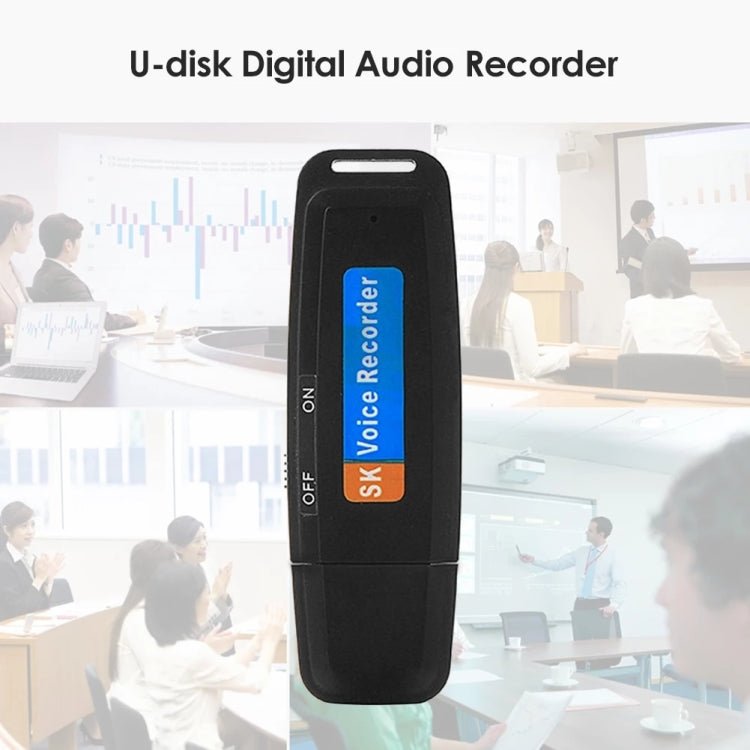 SK001 Professional Rechargeable U-Disk Portable USB Digital Audio Voice Recorder Pen Support TF Card - British D'sire