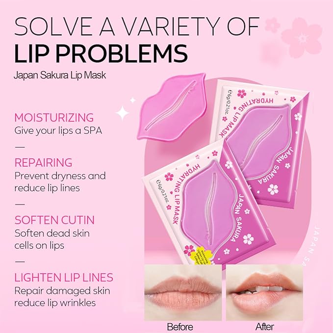 Skin Care For Teenage Girls,Cherry Blossom Skincare Sets Teen Skincare Set, Pamper Sets For Women Gifts,Skin Care Sets & Kits Face Serum,Face Cream,Sleep Mask,Eye Mask,Mud Mask,Lip Mask (SetA) - British D'sire