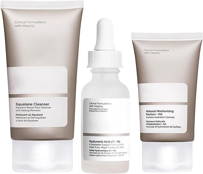 Skincare Set Gifts for Teenagers Girls - Skincare Gift Set Women - Includes Squalane Cleanser,Hyaluronic Acid 2% + B5 and Natural Moisturizing Factors and HA - Hydrating Facial Kit（3PCS） - British D'sire Main image