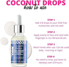 Skinny Tan Coconut Water Serum Tanning Drops - Fake Tan Face Serum with Youth Boosting Q10 & VItamin E for Natural Glow, Vegan & Cruelty Free Skincare - 30ml - British D'sire