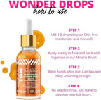 Skinny Tan Tan and Tone Face Tanning Wonder Drops Serum - Hyaluronic Acid for Dewy, Luminous Finish - Helps Even Skin Tone - Enhance Your Complexion - Transform Skincare Into Gradual Tanner - 1 oz - British D'sire