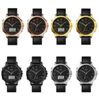 SKMEI 1652 Dual Movement Sports Leather Alloy Male Watch, Color: Silver Shell White Machine - British D'sire