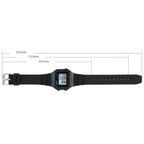 SKMEI 1698 50m Waterproof Multifunctional Sports Square Pin Buckle Luminous Digital Watch(Black White) - British D'sire
