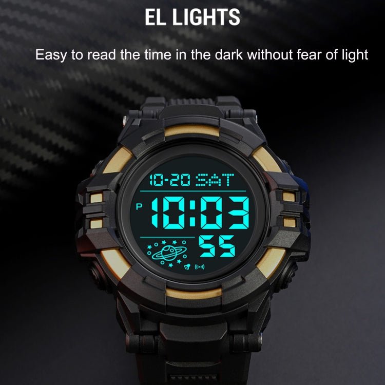 SKMEI 2003 Multifunctional Back Light Sports Watch Mens Countdown Date Alarm Clock Watch(Silver White Machine) - British D'sire