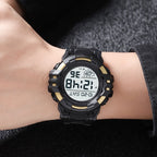 SKMEI 2003 Multifunctional Back Light Sports Watch Mens Countdown Date Alarm Clock Watch(Silver White Machine) - British D'sire