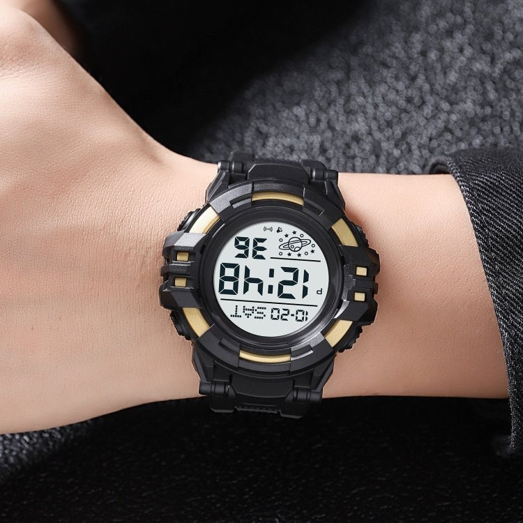 SKMEI 2003 Multifunctional Back Light Sports Watch Mens Countdown Date Alarm Clock Watch(Silver White Machine) - British D'sire