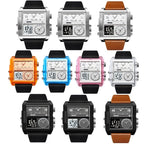 SKMEI 2020 Square Large Dial Triple Movement Men Sports Watch(Amber) - British D'sire