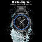 SKMEI 2116 Multifunctional Men 30M Waterproof Fashion Casual Quartz Watch(Black Leather) - British D'sire