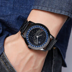 SKMEI 2116 Multifunctional Men 30M Waterproof Fashion Casual Quartz Watch(Black Leather) - British D'sire