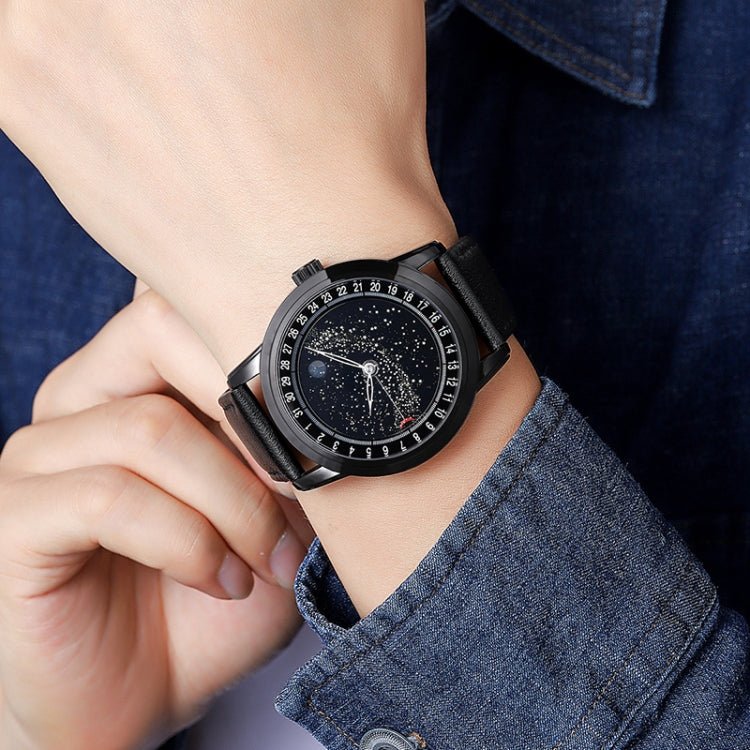 SKMEI 2116 Multifunctional Men 30M Waterproof Fashion Casual Quartz Watch(Black Leather) - British D'sire