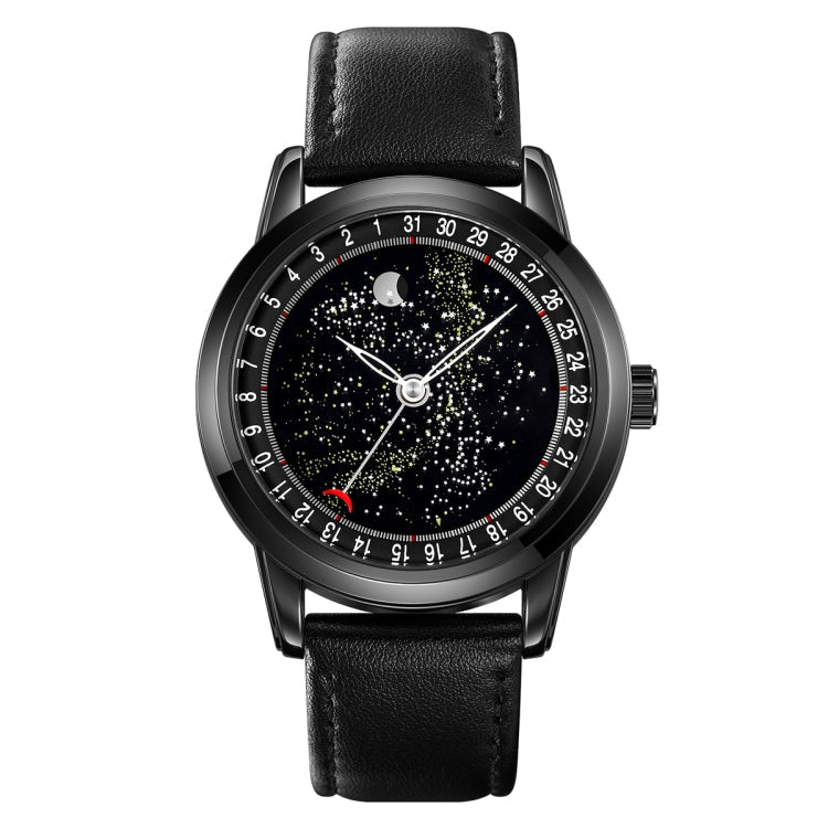 SKMEI 2116 Multifunctional Men 30M Waterproof Fashion Casual Quartz Watch(Black Leather) - British D'sire Main image