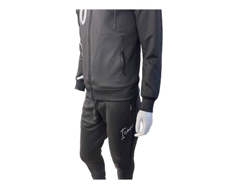Slim Fit Full Zip Hooded Tracksuit - Tracksuit - British D'sire