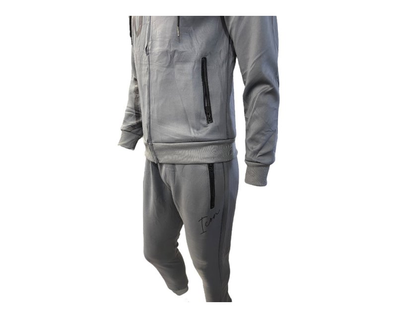Slim Fit Full Zip Hooded Tracksuit - Tracksuit - British D'sire