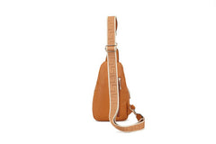 Sling Bags for Women Crossbody, Fanny Waist Packs, Trendy Chest Bag with Adjustable wide Strap - Tan - British D'sire