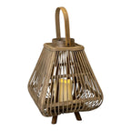 Small Bamboo Lantern With Led Candle - Lanterns - British D'sire