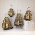 Small Bamboo Lantern With Led Candle - Lanterns - British D'sire