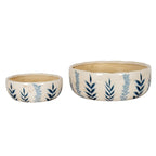 Small Blue Flora Bowl Pot Decorative Home Accessory - Jar & Jugs - British D'sire