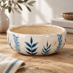 Small Blue Flora Bowl Pot Decorative Home Accessory - Jar & Jugs - British D'sire