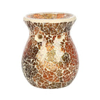 Small Brown Crackle Oil Burner and Wax Warmer - British D'sire