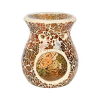 Small Brown Crackle Oil Burner and Wax Warmer - British D'sire