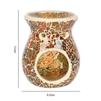 Small Brown Crackle Oil Burner and Wax Warmer - British D'sire