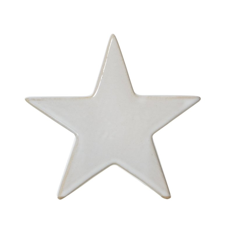 Small Ceramic Standing Star Decoration - Christmas Decor - British D'sire
